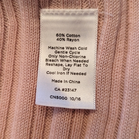 Talbots long open cardigan sweater, size Large, peach - Picture 5 of 8